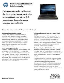 ProBook 4320s Notebook PC - Portuguese (Brazil)