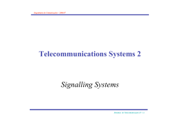 Sistemas de Sinalização - Engenharia de Comunicações
