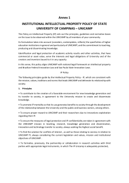 Annex 1 INSTITUTIONAL INTELLECTUAL PROPERTY POLICY OF