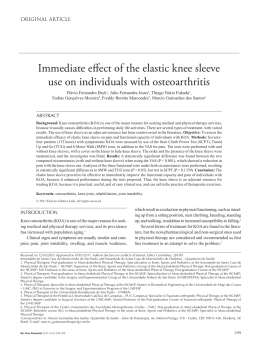 Immediate effect of the elastic knee sleeve use on