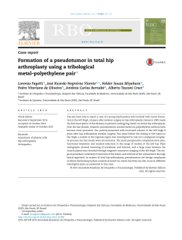 Formation of a pseudotumor in total hip arthroplasty using a