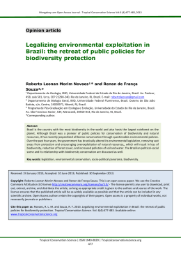 Legalizing environmental exploitation in Brazil