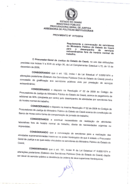 provimento nº173/2014 - Ministério Público do Estado do Ceará