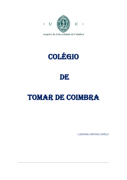 COLÉGIO de TOMAR de Coimbra