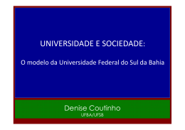 O modelo da Universidade Federal do Sul da Bahia