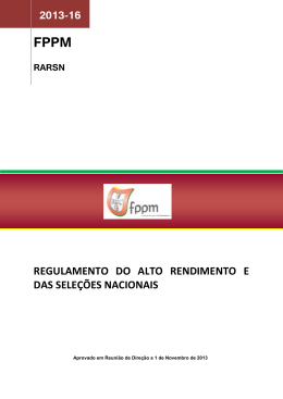 Regulamento - Federação Portuguesa do Pentatlo Moderno