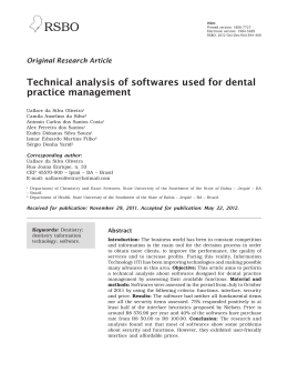 Technical analysis of softwares used for dental practice