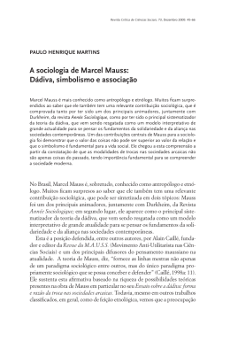 A sociologia de Marcel Mauss