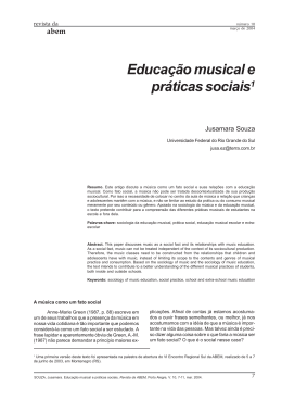 Educação musical e práticas sociais