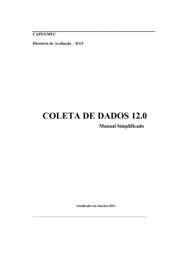 COLETA DE DADOS 12.0 Manual Simplificado