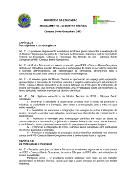 Arquivo PDF do Regulamento da IX Mostra Técnica