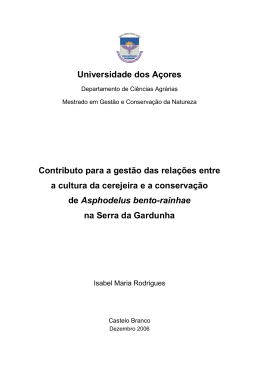 Universidade dos Açores Contributo para a gestão das relações