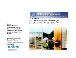 Pesquisa Geológica e Mercado de Urânio Nacional e Internacional