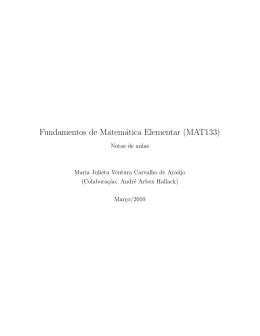 Fundamentos de Matemática Elementar (MAT133)