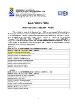 Edital nº 045/2014-PROEG (Aditivo ao Edital n.º 029/2014