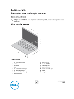 Dell Vostro 5470 Informações sobre configuração e recursos