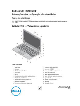 Dell Latitude E7240/E7440Series Informações sobre configuração e