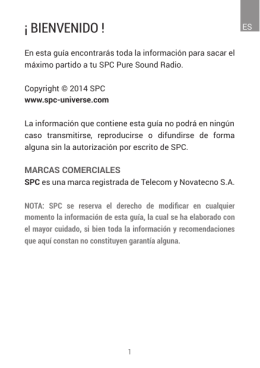 Manual de usuario SPC PURE SOUND RADIO