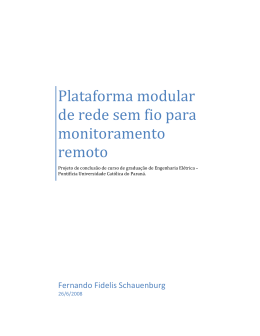 Plataforma modular de rede sem fio para monitoramento remoto