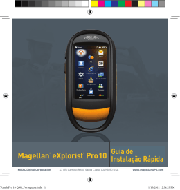Magellan® eXplorist® Pro10 Guia de Instalação Rápida