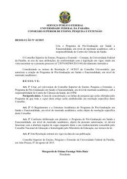 resolução nº 42/2015 - Universidade Federal da Paraíba