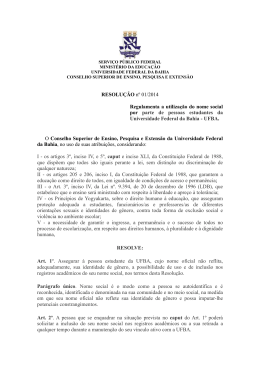 Resolução 01.2014 - Universidade Federal da Bahia
