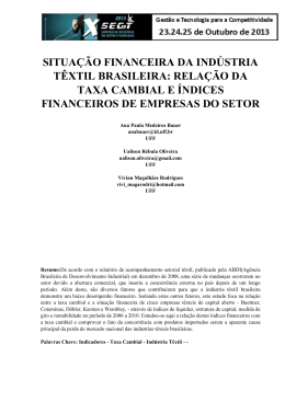 situação financeira da indústria têxtil brasileira