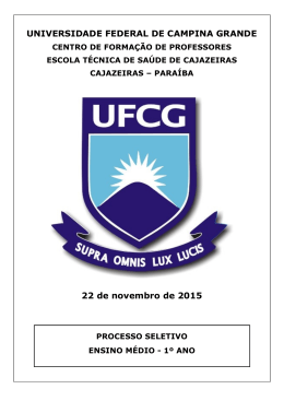 1 Ano - Comprov - Universidade Federal de Campina Grande