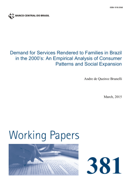 Demand for Services Rendered to Families in Brazil in the 2000`s