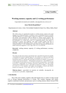 Working memory capacity and L2 writing performance