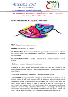 projeto carnaval na educação infantil 2015
