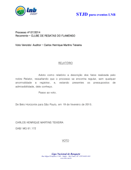 19/02/2015 STJD - Processo nº 07/2014 - Acórdão Voto