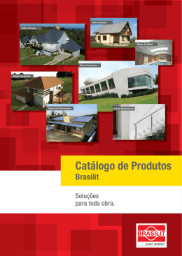 Catálogo de Produtos Brasilit. Soluções para toda obra.