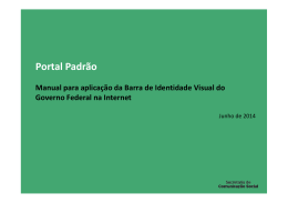Manual da Barra de Identidade Visual do Governo Federal