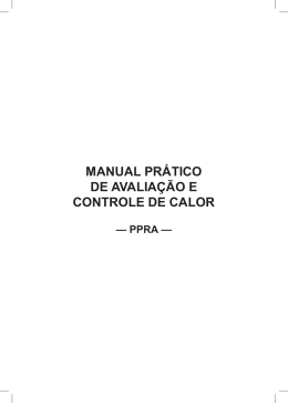 manual prático de avaliação e controle de calor — ppra