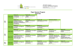 Paper Session Program Overview