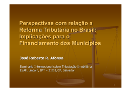Perspectivas com relação a Reforma Tributária no Brasil