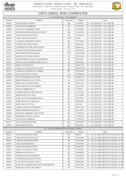 lista geral de candidatos por cargo 28/05/2014