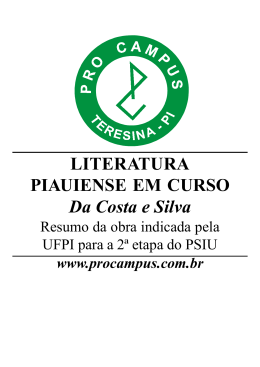 LITERATURA PIAUIENSE EM CURSO Da Costa e Silva