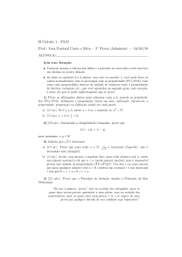 H-Cálculo 1 - PAM Prof.: Ivan Pontual Costa e Silva— 1a Prova