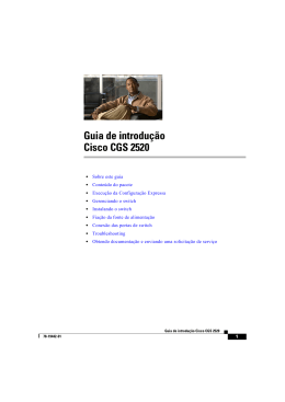 Guia de introdução Cisco CGS 2520