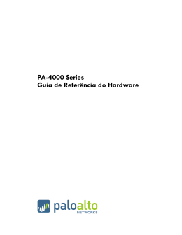 PA-4000 Series Guia de Referência do Hardware