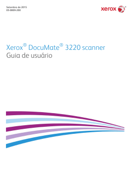 Xerox DocuMate 3220 scanner Guia de usuário