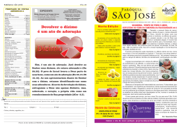 Informativo Paroquia Sao José - FEVEREIRO - 2015