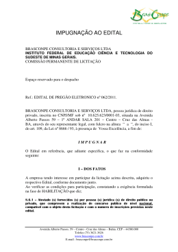 impugnação ao edital - Instituto Federal do Sudeste de Minas Gerais