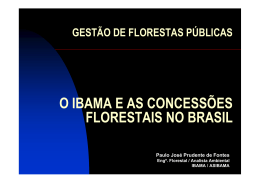 O IBAMA E AS CONCESSÕES FLORESTAIS NO BRASIL