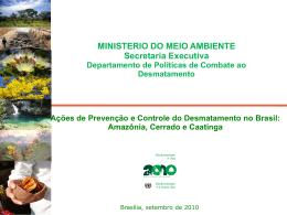 Ações de Prevenção e Controle do Desmatamento no Brasil