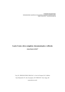 Lucio Costa: obra completa: documentação e reflexão