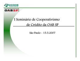 I Seminário de Cooperativismo de Crédito da OAB SP