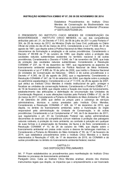 Instrução Normativa ICMBio nº 07/2014